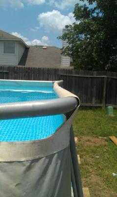 intex rectangular pool bowing while filling