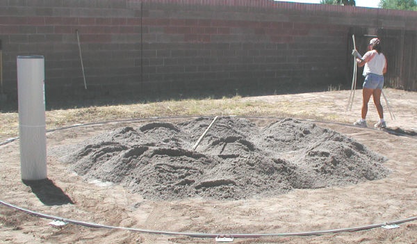 sand above ground pool