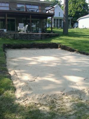 sand to level ground for pool