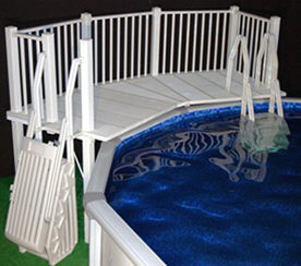 above ground pool resin deck